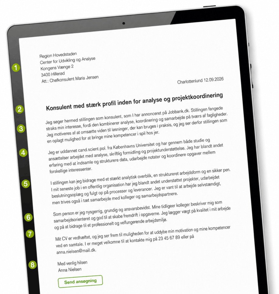 Opfordret ans&oslash;gning - eksempel